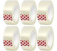 Pckpgon Recharges de ruban adhésif transparent, 6 rouleaux, 1,9 x 2,5 cm, noyau de 2,5 cm, rouleaux de recharge de ruban adhésif rechargeable transparent, rouleaux d'emballage cadeau, conçu pour la maison, le bureau, l'école