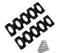 pclapora 2 Pièces Range Bouteille Frigo, Porte Bouteille Vin Silicone, Noir Range Canette Frigo, Facile À Empiler Rangement, Peut Contenir Un Maximum de 15 Bouteilles, pour Bière, Boissons