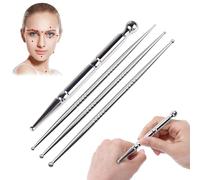 pclapora 4 Pièces Stylo d'Acupuncture, Acupression, Palpeur Auriculothérapie, Face Pointer Visage pour Soins des Points Dacupuncture, Outil Dauto-Massage, Thérapie des Points