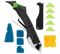 pclapora 5 En 1 Kit De Calfeutrage En Silicone, Enlève Joint à Double Embout, Lisseur Joint Silicone, Multifonction Professionnel, Pour Cuisine, Salle de Bain, Sol, Évier, Fenêtre
