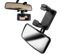 Pclapora Miroir Voiture Bébé 360° Rotation Réglable, Retroviseur Orienté Vers L'avant Avec Pince à Ressort, Vue Large, Ajustable pour la Plupart Des Voitures Familiales