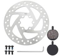 pclapora Rotor de Disque de Frein de Vélo 140mm, Disque de Frein de Vélo avec Plaquettesfrein, pour Scooter Électrique Segway Ninebot F20 F25 F30 F40 Compatible KUGOO M4 / M4 Pro Scooter Electrique