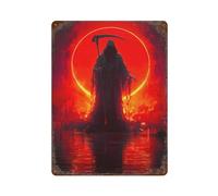PCMOAUDB Death in The Red CircleWall Decor Art Metal Tin Poster Modern Bar Decorations40x30cm