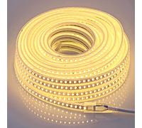 pcning AC 220V LED Strip Light 20 Metres Warm White IP67 Etanche, 20M Cordon Lumineux LED Interieur Exterieur 3000K 230 Volt (Blanc Chaud, 20m)