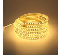 pcning Eclairage LED 220V Ruban IP67 Waterproof 6M Blanc Chaud 3000K | 6 Metre LED Bande , 6 Meters Bandeau LED , 220 Volts LED Strip sans Transformateur , Etanche Cordon LED Exterieur
