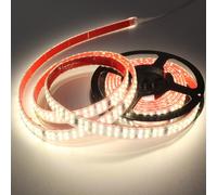 pcning Ruban LED Adhesive 2M Blanc 220V avec Interrupteur et Prise, SMD 2835 Double Row 220 Volts LED Strips 2 Meters IP65 Waterproof Band for Outdoor and Indoor Use 4000K White (Blanc, 2M)