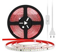 Pcning SMD 2835 Bandeau LED AC 220V 230V IP67 Etanche, 120led / m Auto Adhesif Ruban de 5M, 5 Meters Bande 6000K Blanc Froid