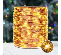 PCORES Lumières Fées 120M Branchable avec Télécommande, 1200 LED Fil de Cuivre Blanc chaud, Guirlandes Lumineuses LED pour Chambre, Salon, Patio, Porche, Jardin, Sapin de Noël