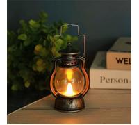 Pcs Mini Lanterne DéCorative avec Bougie LED Lanterne Vintage Lanternes à Bougie Suspendues Lanterne à Piles Noir LAMPE DECORATIVE