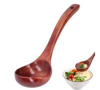 pcsfoe Cuillère en bois de 24 cm - Louche à soupe - Louche en bois - Grande louche - Pour restaurant, bouillie, soupe, pâtes, ragoût