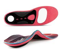 PCSsole Semelles Chaussures Orthopédiques de soutien de la voûte Pieds Plats, Fasciite Plantaire, Douleurs au Niveau du Talon,pour Femme et Homme Rouge(30cm)