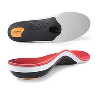 PCSsole Semelles de Soutien de la Voûte Plantaire, Semelles Orthopédiques pour Pieds Plats, Fasciite Plantaire, Métatarsalgie, Semelles de Chaussures de Travail pour Hommes et Femmes, Rouge, (24cm)