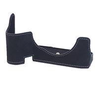 PCTC Demi-étui en cuir véritable pour Sony A7M4, compatible avec Sony A7m4, A7siii A1 (Noir)