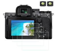 PCTC Lot de 3 + 2 protections d'écran pour Sony A7 IV Alpha 7 IV A7IV A7M4 A74 [Lot de 3 + 2] Verre trempé Dureté 9H 0,3 mm Anti-rayures Anti-bulles