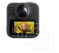 PCTC Lot de 3 films protecteurs d'écran compatibles avec GoPro MAX2 (2025)/GoPro MAX (2019) - Caméra d'action étanche à 360°, protecteur d'écran en verre trempé ultra transparent, facile à installer