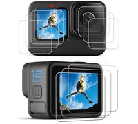 PCTC Lot de 9 protections d'écran en verre trempé ultra transparent pour Go Pro Hero 12/11/10/9 - Noir