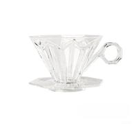 PCTG Pour Over Dripper 01 Filter Heat Resistant Green(transparent) | V-cone structure, spiral ribs guide flow, even extraction, rich aroma, 1-2 cups capacity