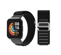 PctkeLsend Bracelet à boucle alpine en nylon adapté for Xiaomi Mi Watch Lite for Redmi Watch 2 Bracelet de remplacement adapté for Mi Watch Lite Bumper Correa Band(Black,For Redmi watch 2 lite)