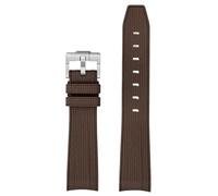 PctkeLsend Bracelet de montre de plongée en caoutchouc TPU 20 mm for hommes et femmes, avec extrémité incurvée en arc, compatible avec Rolex/Omega X Swatch Joint MoonSwatch(Cyan)