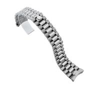 PctkeLsend Bracelet de montre en acier inoxydable massif 904L de 20 mm avec fermoir coulissant, compatible avec les boîtiers de montres Sub-Log NH34/NH35.(President)