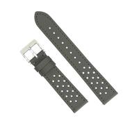 PctkeLsend Bracelet de montre Rally Quick Release 18-22 mm en toile de voile et cuir durable(Army green 1,20mm)