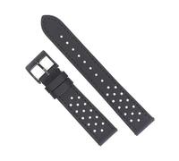 PctkeLsend Bracelet de montre Rally Quick Release 18-22 mm en toile de voile et cuir durable(Black black line 2,18mm)