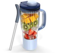 PCTTOIL Gobelet de voyage de 710 ml de rechange pour blender Ninja | Gobelet à smoothie personnel avec couvercle verseur et paille amovible, compatible avec les séries Ninja DB351 DB301