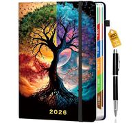Pcuntslo Agenda académique 2026 - Format A5 - 400 pages - Semainier de janvier à décembre 2026 - Agenda scolaire - 6 pages par semaine - Pour l'école (quatre saisons)