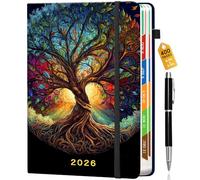 Pcuntslo Agenda académique 2026, format A5, 400 pages, semainier, de janvier à décembre 2026, pour étudiant, enseignant, 6 pages par semaine, carnet de rendez-vous pour l'école (quatre saisons 2)