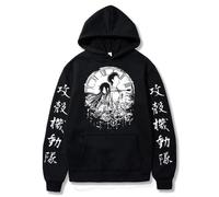 PCYFBEKL Sweat à Capuche à Manches Longues pour Hommes et Femmes Manga Okabe Rintarou Makise Kurisu Vêtements surdimensionnés Steins Gate Classique Simple Tendance