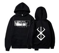 PCYFBEKL Sweat à Capuche Berserk Guts pour Homme, Style Hip-hop, Style Harajuku, idéal pour l'automne et l'hiver, idéal pour la Musique ou comme cadeau-3XL
