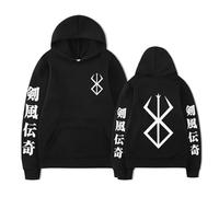 PCYFBEKL Sweat à Capuche Berserk pour Homme et Femme, Style décontracté, Style Harajuku, streetwear-3XL