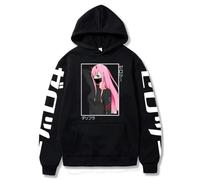PCYFBEKL Sweat à Capuche Darling in The FRANX pour Homme et Femme, Style Dessin animé Japonais, Manches Longues, Style décontracté, Style Harajuku-XL