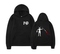 PCYFBEKL Sweat à Capuche Forward Observations Group Death Skeleton Satan pour Homme, Style Vintage, Unisexe, surdimensionné, Style Streetwear-L