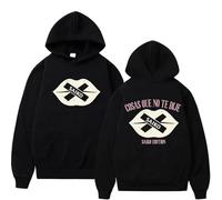 PCYFBEKL Sweat à Capuche Graphique du Rappeur Saiko Cosas Que No Te Dije pour Homme Style rétro des années 90 Classique à Manches Longues et Confortable