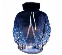 PCYFBEKL Sweat à Capuche imprimé en 3D pour Homme, Femme, Enfant, Motif étoiles, planètes, Tendance, surdimensionné, Quatre saisons-3XL