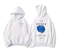 PCYFBEKL Sweat à Capuche Style Hip-hop pour Homme et Femme imprimé New Order Substance 1987 vêtement d'hiver en Polaire à Manches Longues