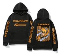PCYFBEKL Sweat à Capuche Unisexe en Peluche pour Homme et Femme, inspiré du Dessin animé Chainsaw Man Hayakawa Denji Pochita, Style Harajuku, Collection Automne-Hiver-L