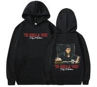 PCYFBEKL Sweats à Capuche Classiques du Film Scarface pour Hommes et Femmes Pulls Gothiques Vintage surdimensionnés The World is Yours Tony Montana