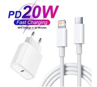 PD 20W chargeur rapide pour iPhone 14 13 12 11 Pro Mini 7 8 Plus XR Type C câble charge rapide Date cordon téléphone accessoires