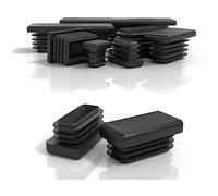 PD® Bouchons à lamelles 30x20 mm pour Tube carré | Embouts rectangulaires PE | Bouchon Pied de Chaise | Bouchon Tube Carré pour Tubes Métalliques, Chaises, Canapés, Tables et étagères | 4 pcs.