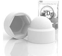 PD® Capuchons de protection hexagonaux M10 (largeur de clé 17) | Capuchons de protection en plastique blanc pour les vis | Bouchons de protection durables pour écrous et tête de vis | 50 pièces