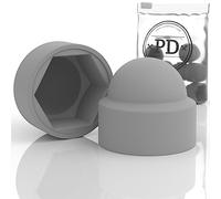 PD® Capuchons de protection hexagonaux M5 (largeur de clé 10) | Capuchons de protection en plastique gris pour les vis | Bouchons de protection durables pour écrous et tête de vis | 50 pièces