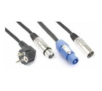 PD Connex Câble Audio Combiné Cordon Schuko - XLR F/Connecteur Power A - XLR M - 10m