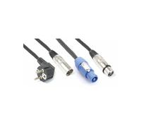 BEAMZ PRO - CX08-20 - Cordon combiné DMX Power Schuko