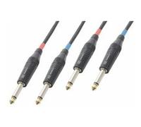 Power Dynamics PD Connex Câble Audio Cordon 2x Jack 6,35 Mâle Mono/2x Jack 6,35 Mâle - 5m - Idéal pour Relier vos Enceintes de Sonorisation