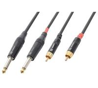 PD Connex Câble Audio Cordon 2x Jack 6,35 Mâle Mono/2x RCA Mâle - 6m