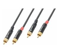 PD Connex Câble Audio Cordon 2x RCA Mâle/2x RCA Mâle - 12m Noir