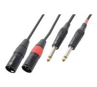 PD Connex Câble Audio Cordon 2x XLR Mâle - 2x Jack 6,35 Mâle Mono - 1,5m G