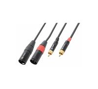 PD Connex Câble Audio Cordon 2x XLR Mâle - 2x RCA Mâle - 3m